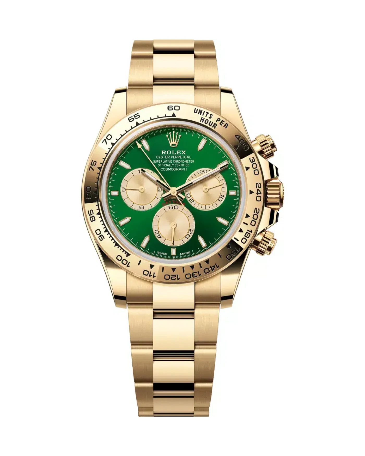 Rolex Daytona Yellow Gold Green, view 1